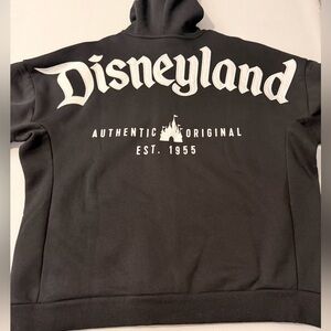 Disneyland Black Hoodie with White Script Logo